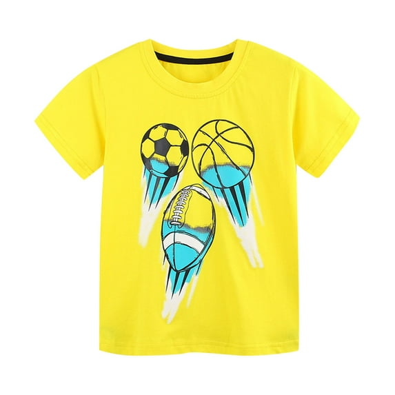 WRKEKC Boys T-Shirts, Summer Tops for Boys, Toddler Boys and Girls Summer Casual Graphic Print Round Neck Cute Short Sleeve Shirts