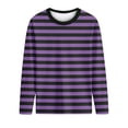 thumbnail image 1 of WRKEKC Boys and Girls Long Sleeve Shirts Striped Color Block Round Neck Pullover Casual Warm Top for 5-16 Years, 1 of 9
