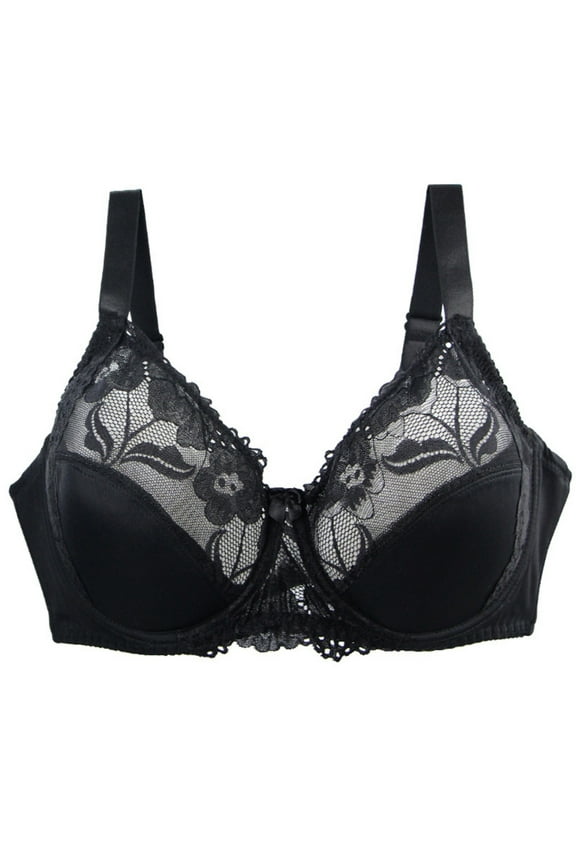 Bras for Women Plus Size E Cup Underwire Bra with Lace Trim and Full Coverage for Lift and Support