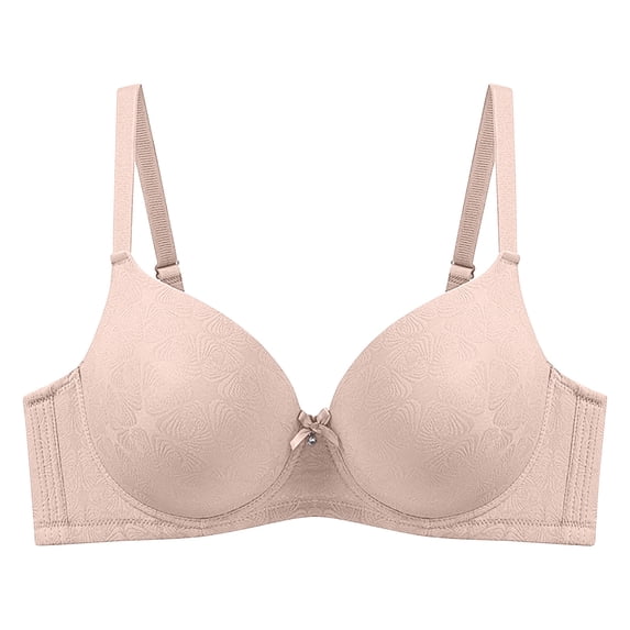 WRKEKC Bras for Women Plus Size Underwire Bra with Jacquard Fabric and Full Coverage for D Cup Support