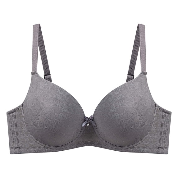 WRKEKC Bras for Women Plus Size Underwire Bra with Jacquard Fabric and Full Coverage for D Cup Support