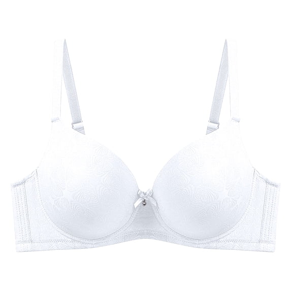 WRKEKC Bras for Women Plus Size Underwire Bra with Jacquard Fabric and Full Coverage for D Cup Support
