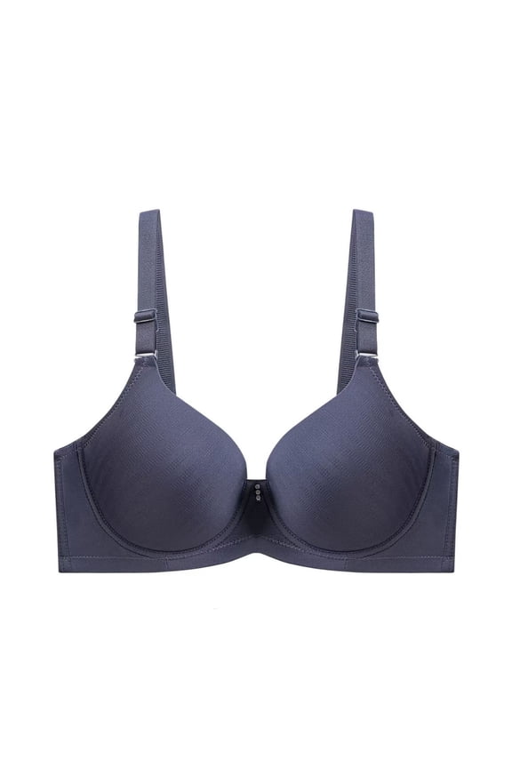 Bras for Women Solid Color Smooth Seamless Anti Sagging Push Up Underwire Thin Bra D Cup for Full Coverage Support