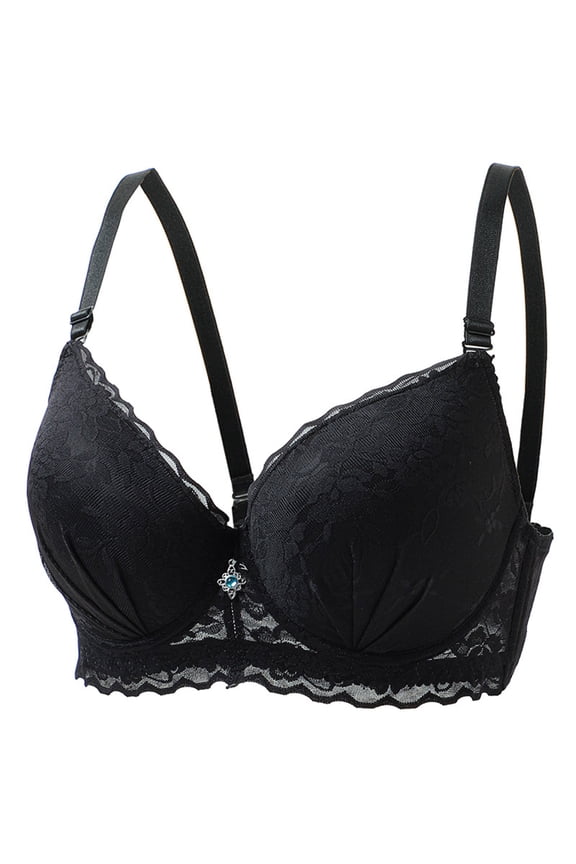 Bras for Women Thin Underwire Plus Size Full Cup Push Up Side Support Lifting Bra for Everyday Wear and Comfort