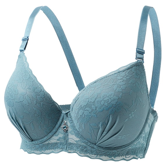 WRKEKC Bras for Women Thin Underwire Plus Size Full Cup Push Up Side Support Lifting Bra for Everyday Wear and Comfort