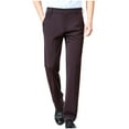 thumbnail image 1 of WRKEKC Business Casual Pants for Men Solid Color Dress Pants Slim Fit Button Trousers for Office Wear or Formal Occasions, 1 of 5