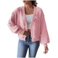thumbnail image 1 of WRKEKC Cardigan Sweaters for Women Casual Loose Solid Color Bow Decorated Long Sleeve Knit Open Front Top Soft Breathable for Fall Daily and Weekend Wear, 1 of 6