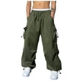 thumbnail image 1 of WRKEKC Cargo Pants for Men High Waist Multiple Pockets Drawstring Waist Cuffed Ankle Casual Daily Wear Lightweight Fabric, 1 of 9