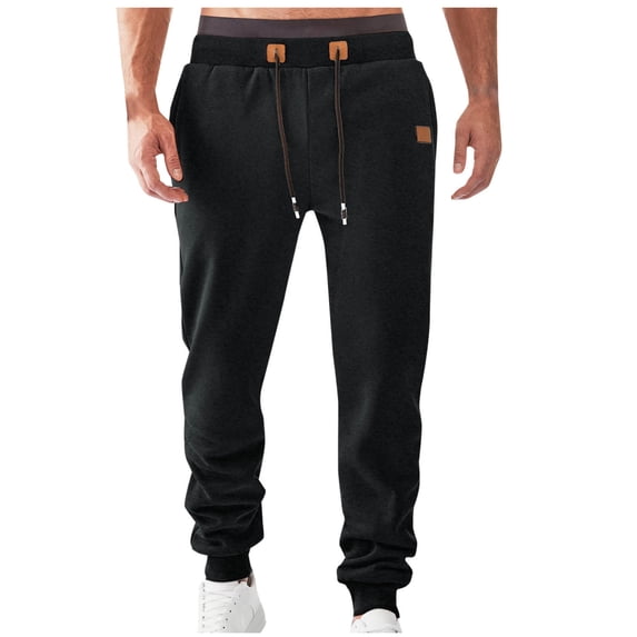 WRKEKC Cargo Sweatpants for Men Leisure Solid Color Pocket Elastic Waist Drawstring Workwear Athletic Sweatpants for Men Active Wear Outfits