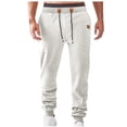 thumbnail image 1 of WRKEKC Cargo Sweatpants for Men Leisure Solid Color Pocket Elastic Waist Drawstring Workwear Athletic Sweatpants for Men Active Wear Outfits, 1 of 4