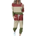 thumbnail image 1 of WRKEKC Casual Outfits for Women, 2 Piece Sets for Women Trendy Loose Printed Long Sleeve Crew Neck Drawstring Top and Pants Set for Fall Casual Lounge, 1 of 5