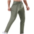 thumbnail image 1 of WRKEKC Casual Pants for Men Solid Color Stretch Lightweight Breathable Loose Fit Trousers Comfortable Daily Outdoor Summer Casual Pants, 1 of 9