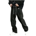 thumbnail image 1 of WRKEKC Casual Pants for Men Vintage Style Solid Color Pocket Elastic Waist Drawstring Leisure Trousers for Retro Outfits, 1 of 6