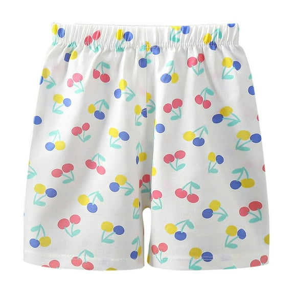 WRKEKC Casual Shorts for Girls, Girls Summer Shorts, Girls’Summer Bow Printed Elastic Waist Sports Casual Lightweight Shorts