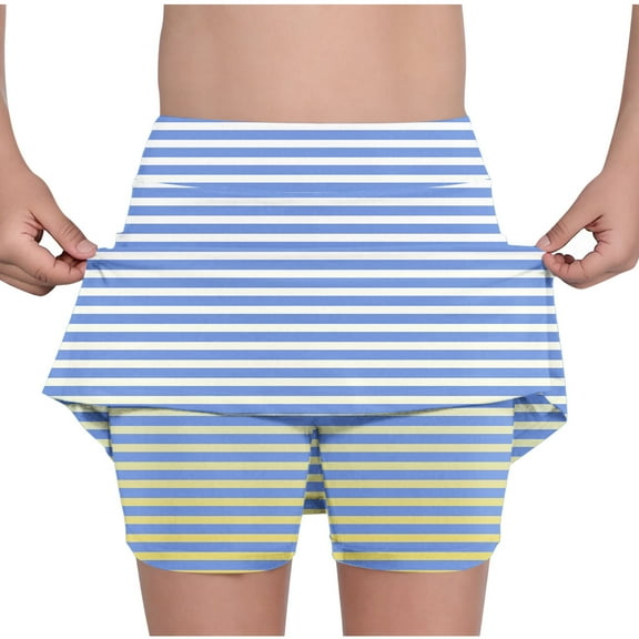 WRKEKC Casual Shorts for Girls, Girls Summer Shorts, Girls Summer Gradient Print Recreational Sports Leggings Breathable Shorts