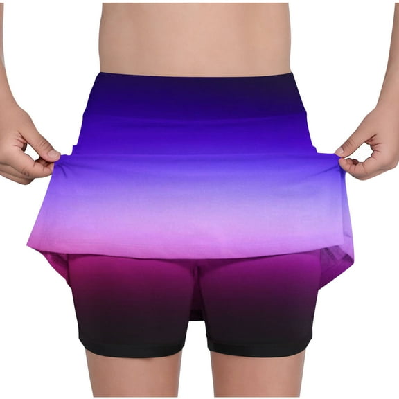 WRKEKC Casual Shorts for Girls, Girls Summer Shorts, Girls Summer Gradient Print Sports Leggings Breathable Drying Shorts