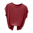 thumbnail image 1 of WRKEKC Casual Tank Tops for Women Solid Color Crew Neck Sleeveless Pullover Summer Tank Loose Fit Lightweight Top, 1 of 6