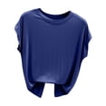 thumbnail image 1 of WRKEKC Casual Tank Tops for Women Solid Color Crew Neck Sleeveless Pullover Summer Tank Loose Fit Lightweight Top, 1 of 6