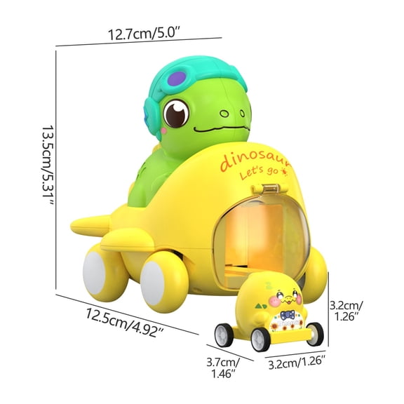 WRKEKC Children's Inertial Toy Car Dinosaur Catapult Plane Cute Pet Mother Catapult Car Children's Toys