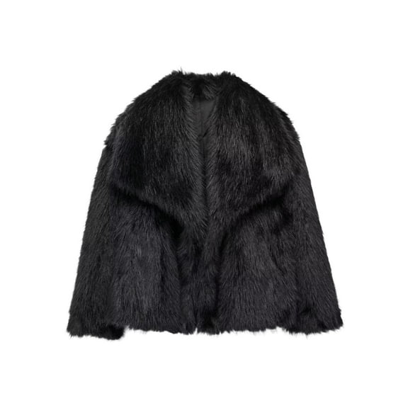 WRKEKC Coats for Women Solid Color Long Sleeve Warm Winter Faux Fur Lined Outerwear Coat for Cold Weather