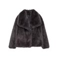 thumbnail image 1 of WRKEKC Coats for Women Solid Color Long Sleeve Warm Winter Faux Fur Lined Outerwear Coat for Cold Weather, 1 of 3