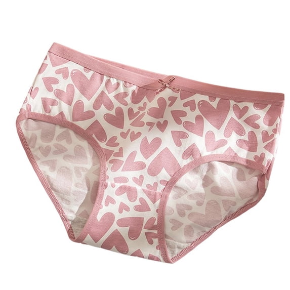 WRKEKC Cotton Underwear for Women Printed Cotton Women Panties Mid Rise Triangle Soft Breathable Fabric with Fun Patterns Design
