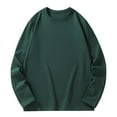 thumbnail image 1 of WRKEKC Crewneck Sweatshirt Men Casual Solid Color Crew Neck Long Sleeve Top for Men Fall Winter Daily Outfits, 1 of 7