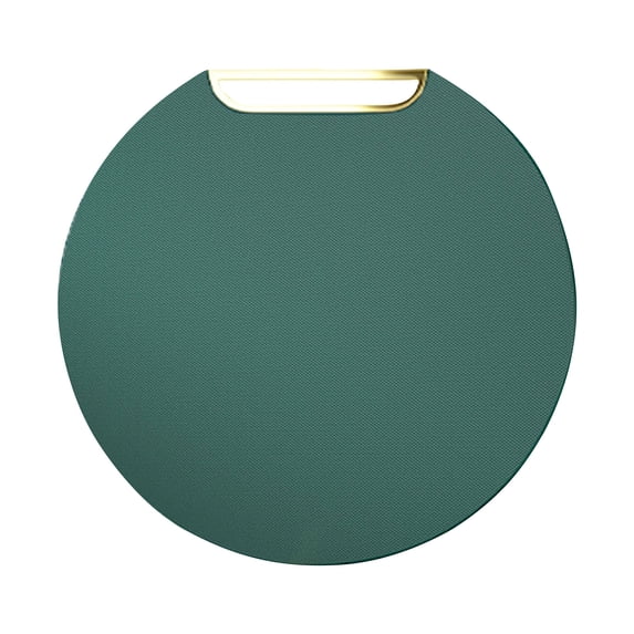 WRKEKC Cutting Board Chopping Board, PE Plastic Cutting Boards with Easy Grip Handle Border, Circular Cutting Boards for Kitchen Dishwasher Safe for Chopping Meat Vegetables Fruits Cheese Green A