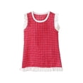 thumbnail image 1 of WRKEKC Dresses for Girls Sleeveless Round Neck Plaid Soft Breathable Comfortable Cotton Fabric Lightweight Daily Wear 6-12 Years, 1 of 6