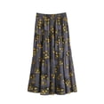 thumbnail image 1 of WRKEKC Flowy Skirts for Women Boho Floral Print Elastic Waist Beach Skirt with Ruffle Trim and Lightweight, 1 of 5