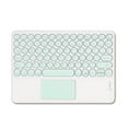 thumbnail image 1 of WRKEKC Gifts for Him Bluetooth Keyboard Round Cap Keyboard Portable Bt Wireless Keyboard with Touchpad for Android Pc Tablet Mint Green, 1 of 5