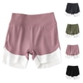 thumbnail image 1 of WRKEKC Girls Athletic Shorts High Waist Biker Shorts with Layered Hem Quick Dry Stretchy Kids Yoga Running Shorts 4-15 Years, 1 of 3