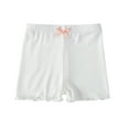 thumbnail image 1 of WRKEKC Girls Biker Shorts Solid Color with Decorative Bowknot Elastic Waist Anti-See Through for 1-10 Years, 1 of 3