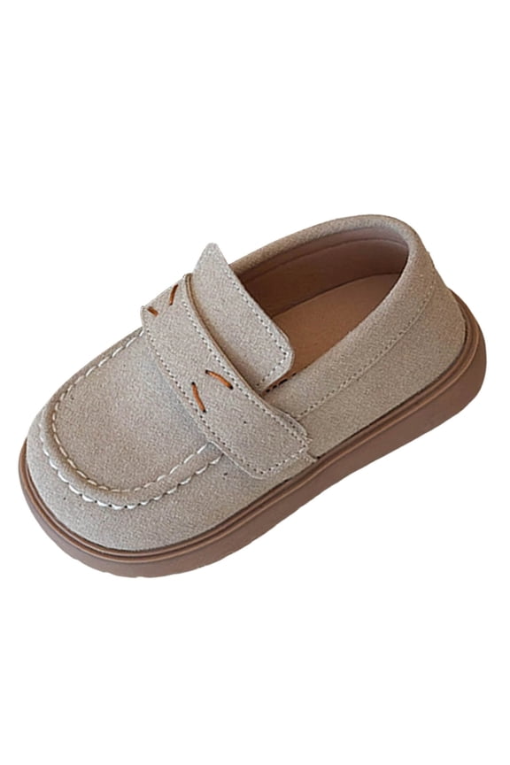 Girls Flats British Style Bow Decor Round Toe Soft Sole Non Slip School Uniform Shoes Casual Loafers