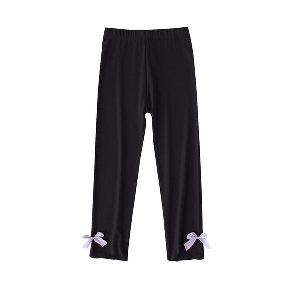 WRKEKC Girls Leggings Print Pants for 2-10 Years Kids Elastic Waist Casual Thin Bottoms Trousers with Pattern Soft Stretchy Daily Casual Wear