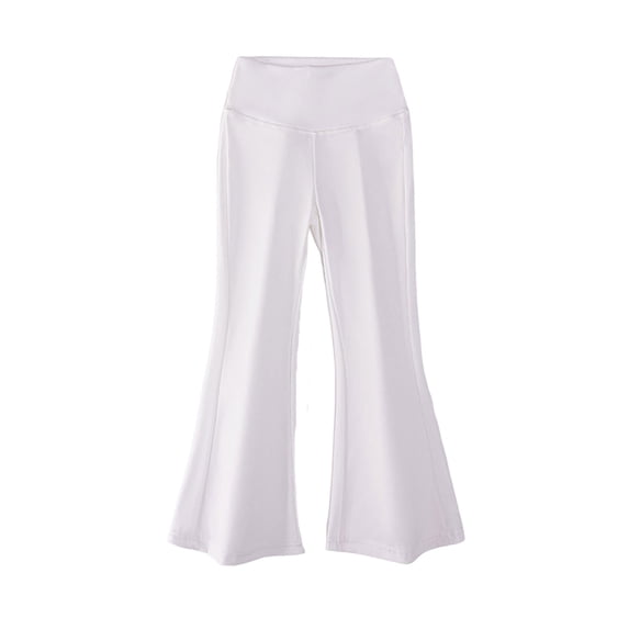 WRKEKC Girls Leggings Solid Color High Waist Slim Fit Flare Pants for Big Girls 3-15 Years Fall Yoga Pants
