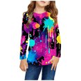 thumbnail image 1 of WRKEKC Girls Long Sleeve Shirts, Girls' Long Sleeve Tees, Boys' and Girls' Long Sleeve with Strawberry Print Pullover Long Sleeve Round Neck Tops T-Shirts, 1 of 6