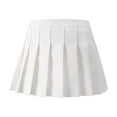 thumbnail image 1 of WRKEKC Girls Pleated Skirt Elastic Waist with Liner Solid Color Soft Breathable Comfortable Cotton Fabric Lightweight Daily 3-9 Years, 1 of 3