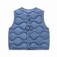 thumbnail image 1 of WRKEKC Girls Puffer Vest Solid Color Quilted Sleeveless Jacket with Warm Casual Outerwear for 1-8 Years Girls Fall and Winter, 1 of 4