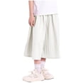 thumbnail image 1 of WRKEKC Girls Skirt Pants Capri Flowy Culotte Solid Thin Casual Cropped Summer Trouser Shorts 7-15 Years, 1 of 5