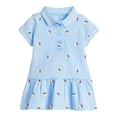 thumbnail image 1 of WRKEKC Girls Summer Dress Ice Cream Print Turn Down Collar Knit Dress with Ruffle Hem Casual Style for Girls 2-8 Years, 1 of 5
