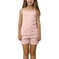 thumbnail image 1 of WRKEKC Girls Summer Outfits Cotton Thin Camisole Vest Shorts Set Homewear Soft Breathable Two Piece Daily Wear 4-15 Years, 1 of 5