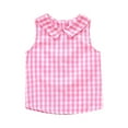 thumbnail image 1 of WRKEKC Girls Summer Tank Tops, Casual Tank for Girls, Girls Summer Plaid Collar Sleeveless Casual Comfortable Lapel Collar Vest Tank Tops, 1 of 3