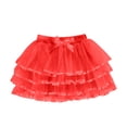 thumbnail image 1 of WRKEKC Girls Tulle Skirt Elastic Waist Bowknot Solid Color Soft Breathable Comfortable Cotton Fabric Lightweight Casual Daily 2-13 Years, 1 of 5