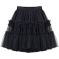 thumbnail image 1 of WRKEKC Girls Tutu Skirt Elastic Waist Bowknot Decor Ruffled Layered Tiered Cake Princess Soft Tulle Daily Wear 2-14 Years, 1 of 2
