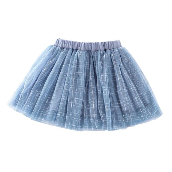 WRKEKC Girls Tutu Skirt Elastic Waist with Liner Solid Color Soft Breathable Comfortable Cotton Fabric Lightweight Daily 3-9 Years