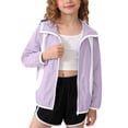 thumbnail image 1 of WRKEKC Girls Windbreaker Jacket Color Block Hooded Zip Up Pockets Long Sleeve Sporty Winter Jacket for 3-14 Years, 1 of 5