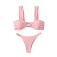 thumbnail image 1 of WRKEKC High Waist Bikini Sets for Women Drawstring Adjustable Push Up 2 Piece Swimsuit with Removable Cups Summer Beach Modest, 1 of 7