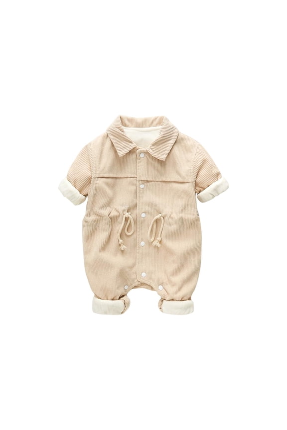 Infant Cloud Print Romper Hooded Bunny Ear Zipper Front Thickened Warm Snug Fitting Fall Winter OutFitting for Boys and Girls 3-18 Months