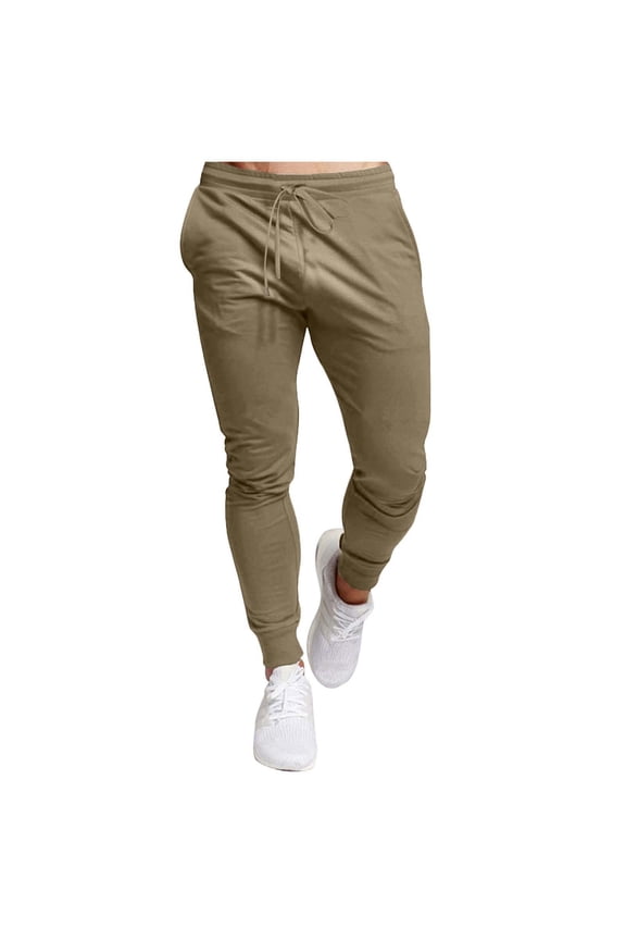 Joggers for Men Sport Ankle Leisure Stretch Breathable Running Training Tie Elastic Pants with Moisture Wicking Feature